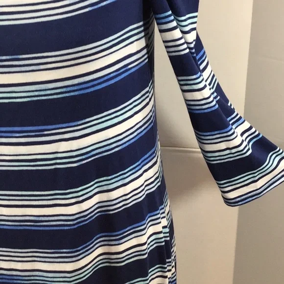 Lilly Pulitzer blue stripe knit shift dress M - Picture 3 of 10